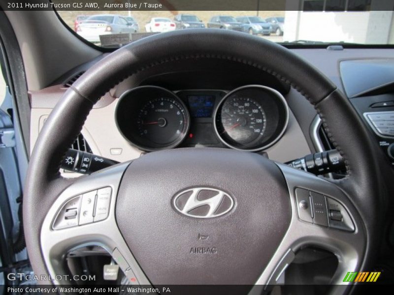 Aurora Blue / Taupe 2011 Hyundai Tucson GLS AWD