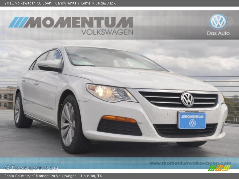 Candy White / Cornsilk Beige/Black 2011 Volkswagen CC Sport