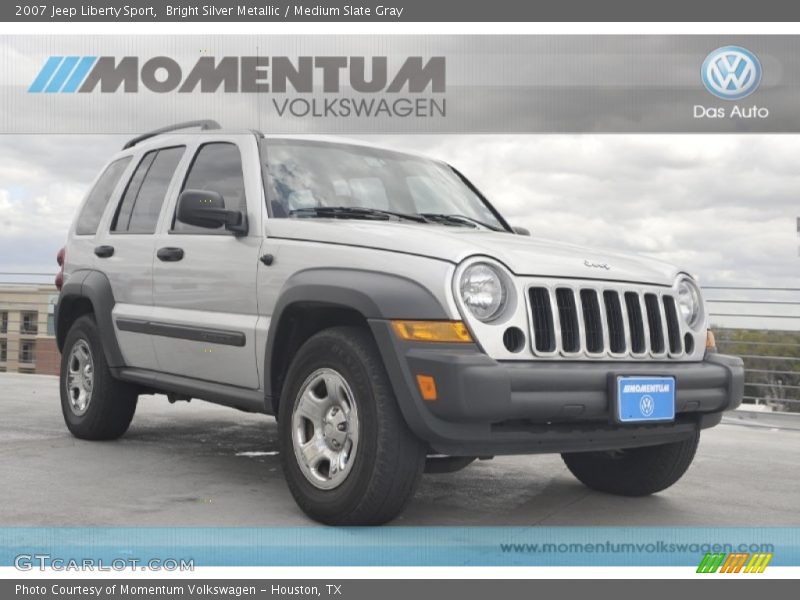 Bright Silver Metallic / Medium Slate Gray 2007 Jeep Liberty Sport