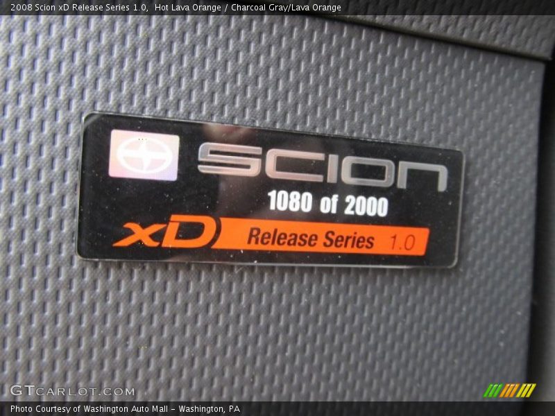 Hot Lava Orange / Charcoal Gray/Lava Orange 2008 Scion xD Release Series 1.0