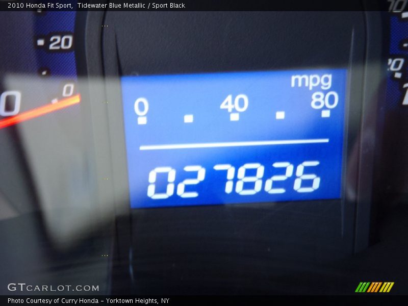 Tidewater Blue Metallic / Sport Black 2010 Honda Fit Sport