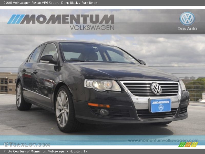 Deep Black / Pure Beige 2008 Volkswagen Passat VR6 Sedan