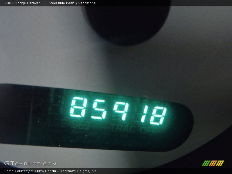 Steel Blue Pearl / Sandstone 2002 Dodge Caravan SE