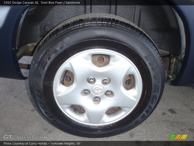 Steel Blue Pearl / Sandstone 2002 Dodge Caravan SE
