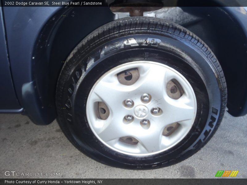 Steel Blue Pearl / Sandstone 2002 Dodge Caravan SE