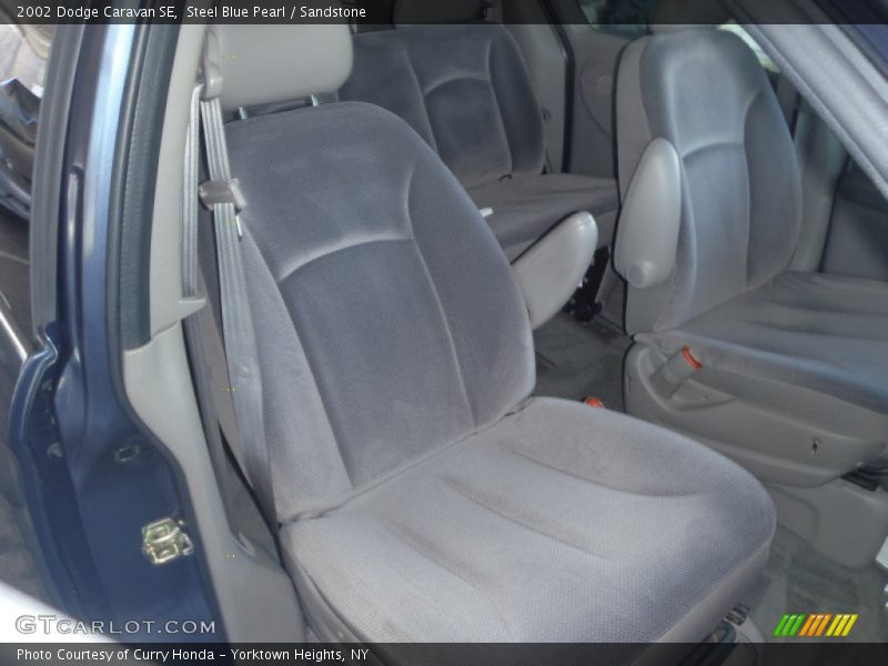 Steel Blue Pearl / Sandstone 2002 Dodge Caravan SE