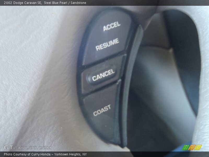 Steel Blue Pearl / Sandstone 2002 Dodge Caravan SE