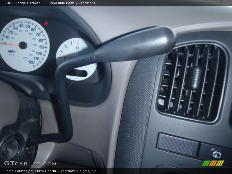 Steel Blue Pearl / Sandstone 2002 Dodge Caravan SE