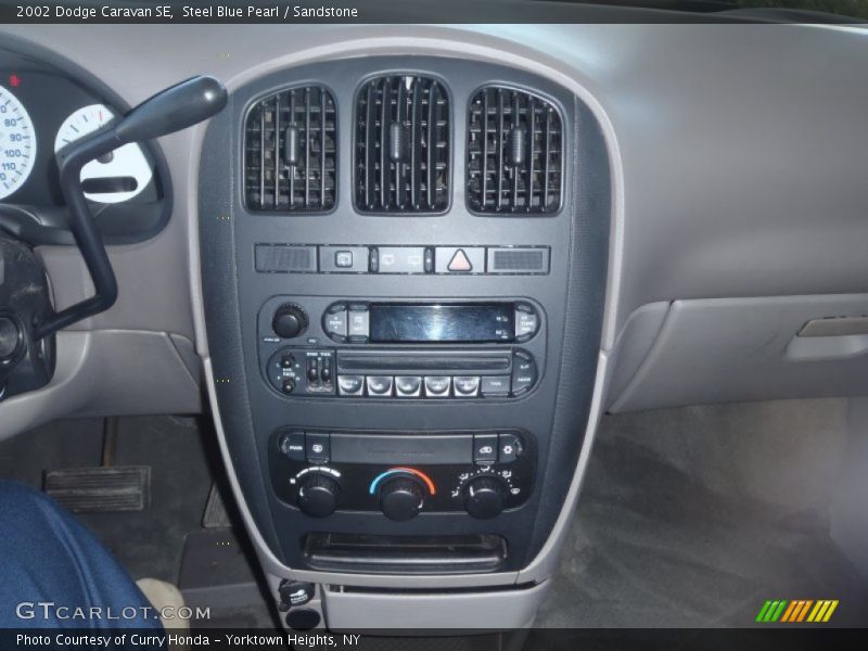 Steel Blue Pearl / Sandstone 2002 Dodge Caravan SE