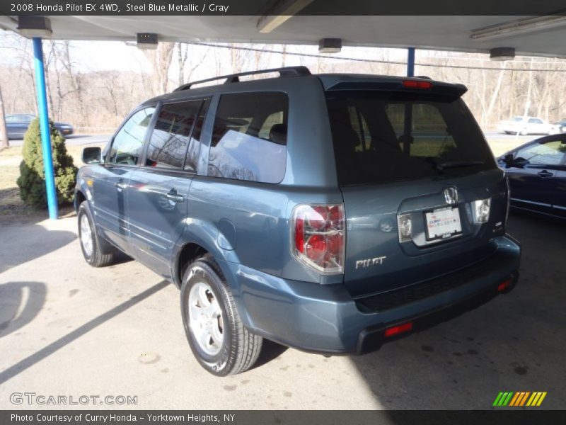 Steel Blue Metallic / Gray 2008 Honda Pilot EX 4WD