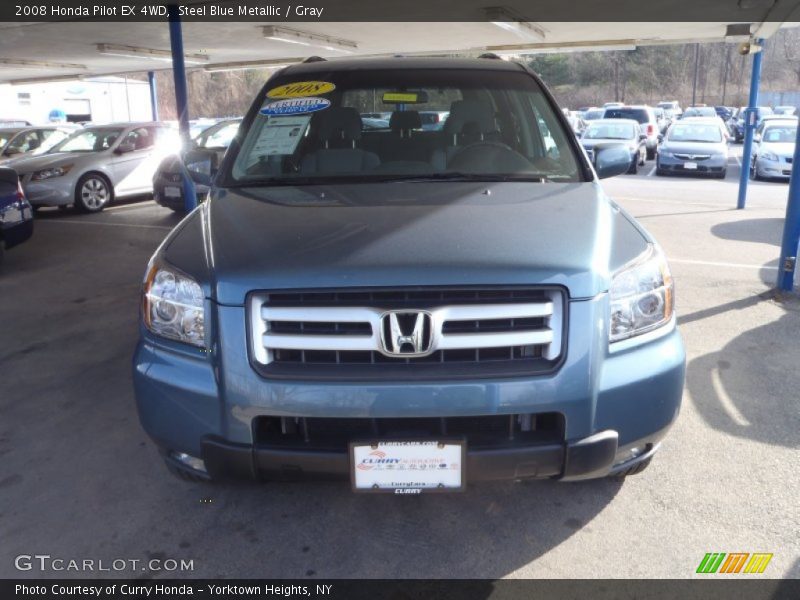 Steel Blue Metallic / Gray 2008 Honda Pilot EX 4WD