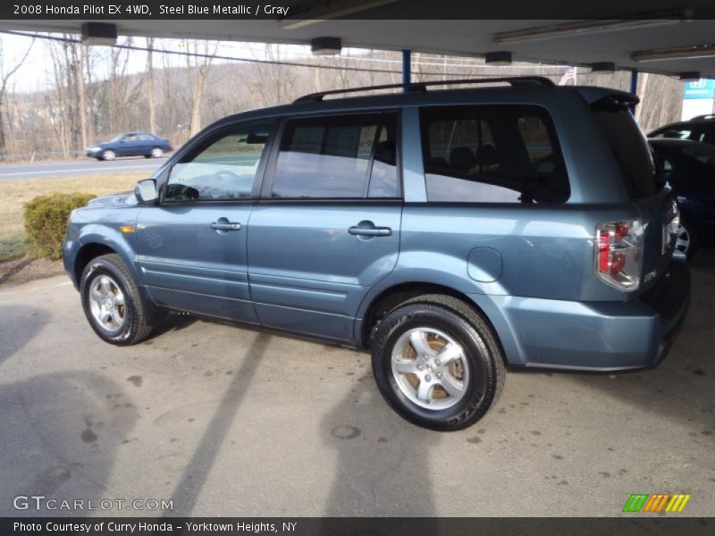 Steel Blue Metallic / Gray 2008 Honda Pilot EX 4WD