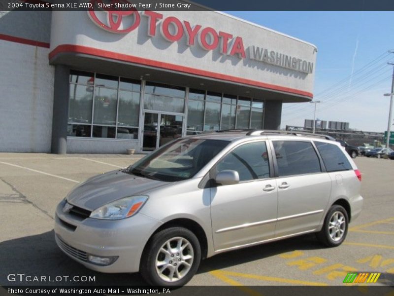 Silver Shadow Pearl / Stone Gray 2004 Toyota Sienna XLE AWD