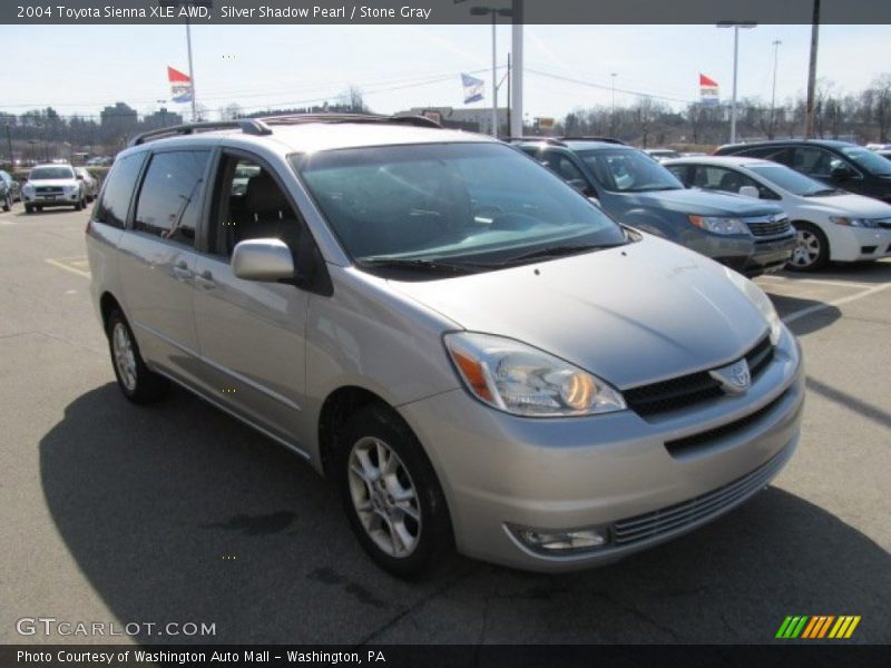 Silver Shadow Pearl / Stone Gray 2004 Toyota Sienna XLE AWD