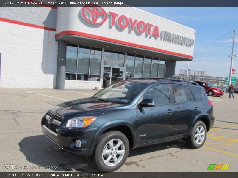 Black Forest Pearl / Sand Beige 2012 Toyota RAV4 V6 Limited 4WD