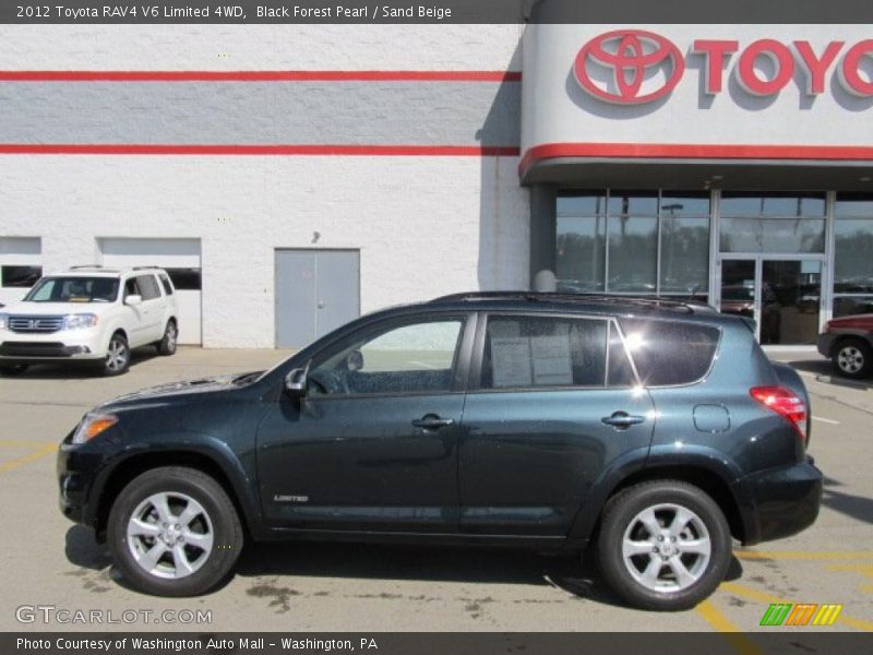 Black Forest Pearl / Sand Beige 2012 Toyota RAV4 V6 Limited 4WD