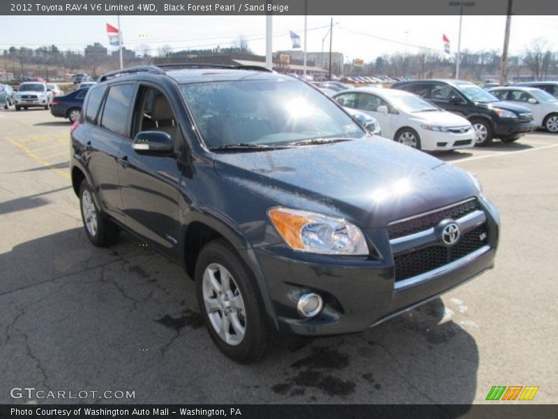 Black Forest Pearl / Sand Beige 2012 Toyota RAV4 V6 Limited 4WD
