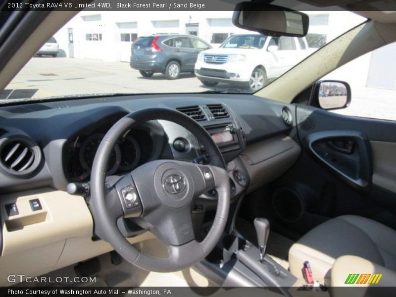 Black Forest Pearl / Sand Beige 2012 Toyota RAV4 V6 Limited 4WD