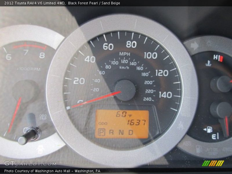 Black Forest Pearl / Sand Beige 2012 Toyota RAV4 V6 Limited 4WD