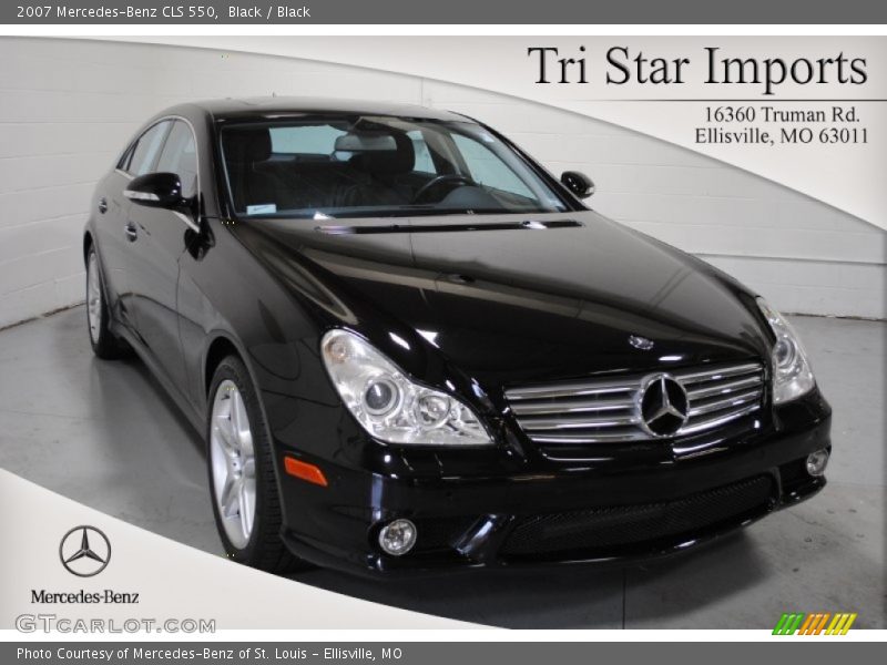 Black / Black 2007 Mercedes-Benz CLS 550