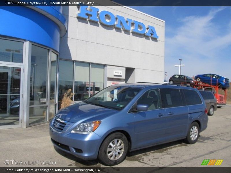 Ocean Mist Metallic / Gray 2009 Honda Odyssey EX