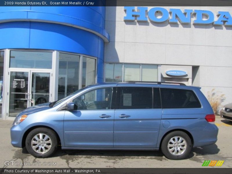 Ocean Mist Metallic / Gray 2009 Honda Odyssey EX