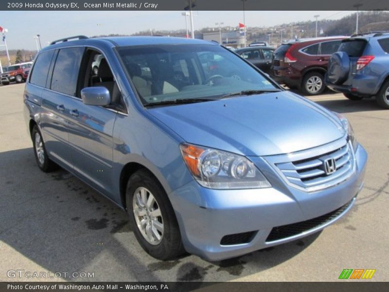 Ocean Mist Metallic / Gray 2009 Honda Odyssey EX