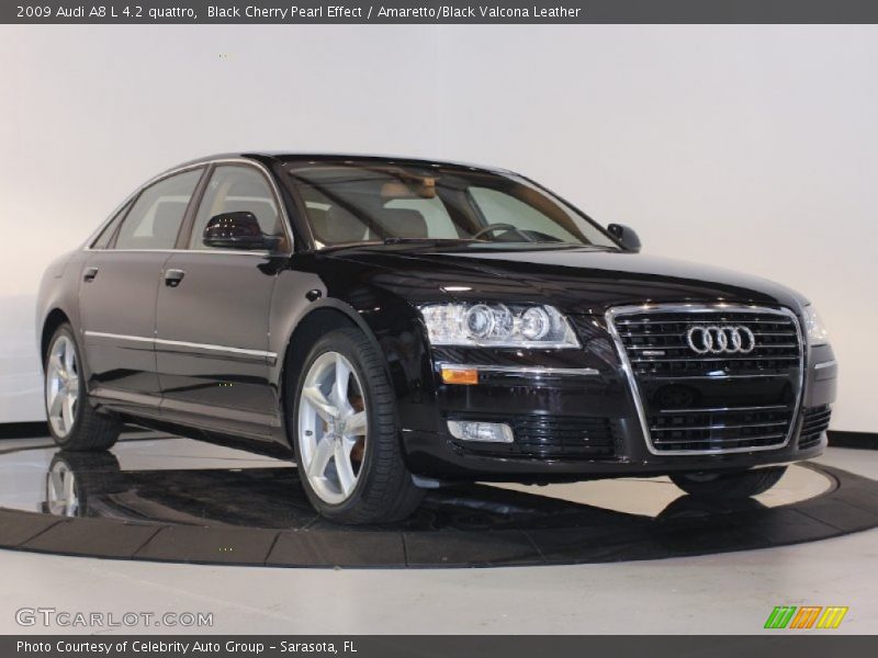 Black Cherry Pearl Effect / Amaretto/Black Valcona Leather 2009 Audi A8 L 4.2 quattro