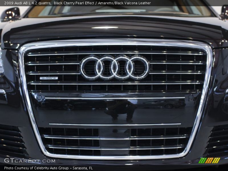 Black Cherry Pearl Effect / Amaretto/Black Valcona Leather 2009 Audi A8 L 4.2 quattro