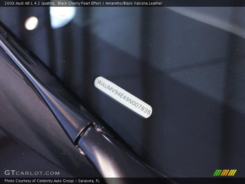 Black Cherry Pearl Effect / Amaretto/Black Valcona Leather 2009 Audi A8 L 4.2 quattro