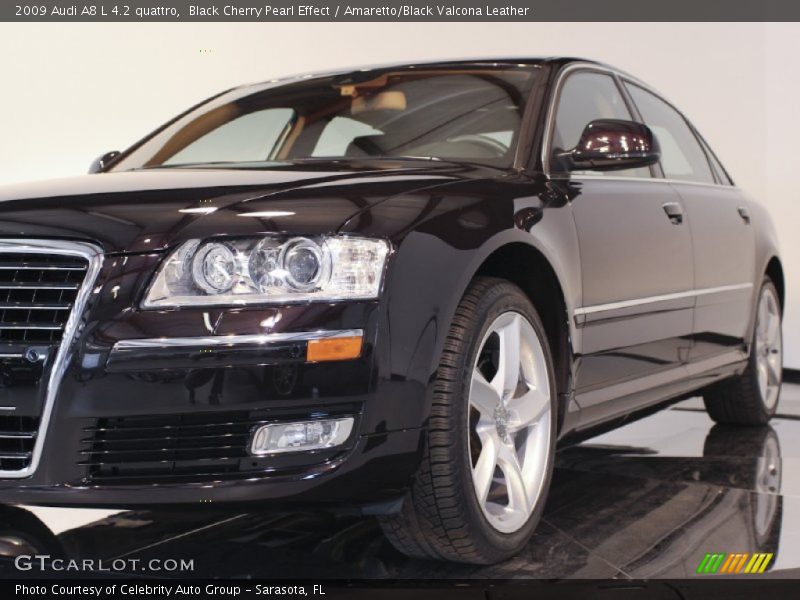 Black Cherry Pearl Effect / Amaretto/Black Valcona Leather 2009 Audi A8 L 4.2 quattro