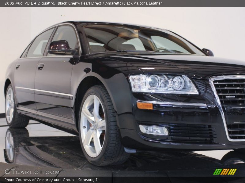 Black Cherry Pearl Effect / Amaretto/Black Valcona Leather 2009 Audi A8 L 4.2 quattro