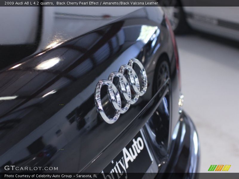 Black Cherry Pearl Effect / Amaretto/Black Valcona Leather 2009 Audi A8 L 4.2 quattro