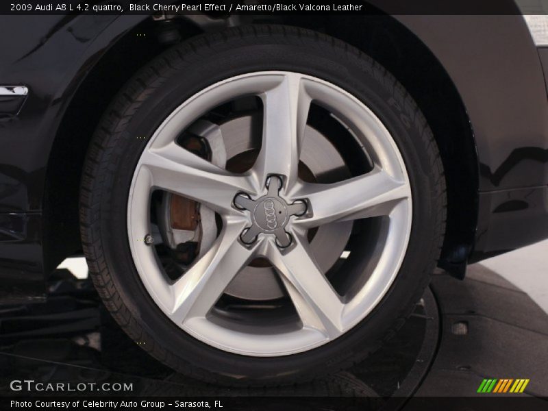 Black Cherry Pearl Effect / Amaretto/Black Valcona Leather 2009 Audi A8 L 4.2 quattro