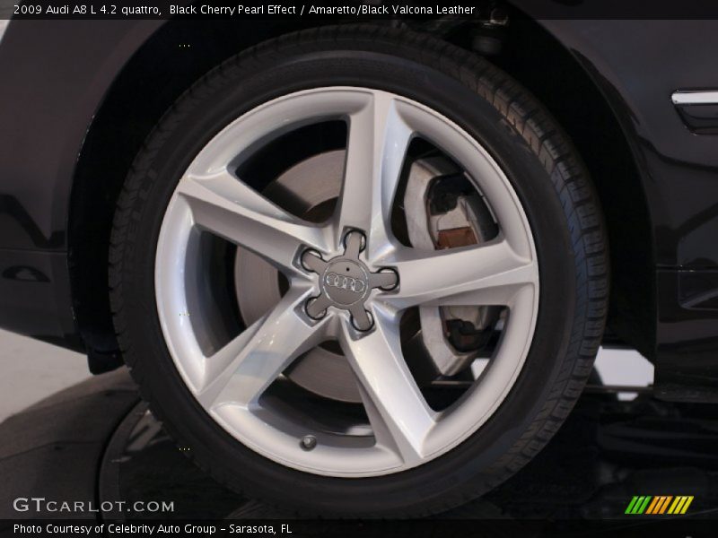 Black Cherry Pearl Effect / Amaretto/Black Valcona Leather 2009 Audi A8 L 4.2 quattro