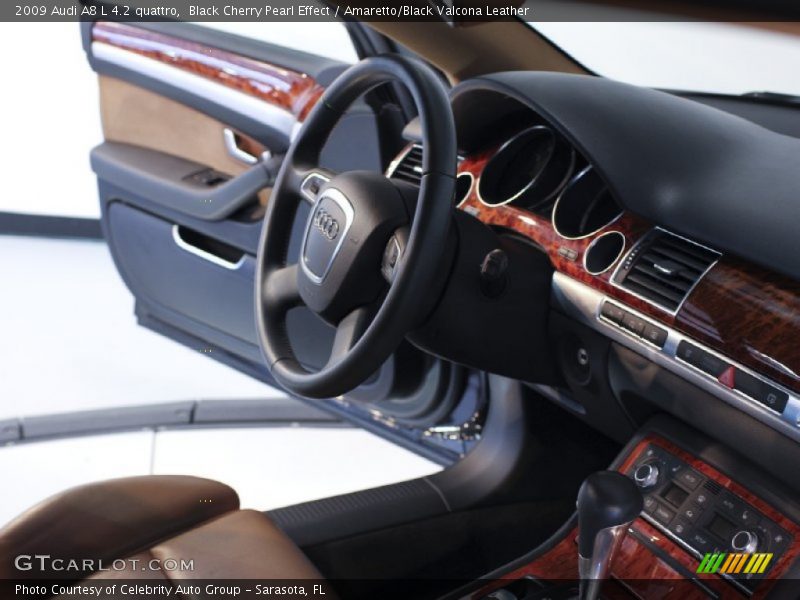 Black Cherry Pearl Effect / Amaretto/Black Valcona Leather 2009 Audi A8 L 4.2 quattro