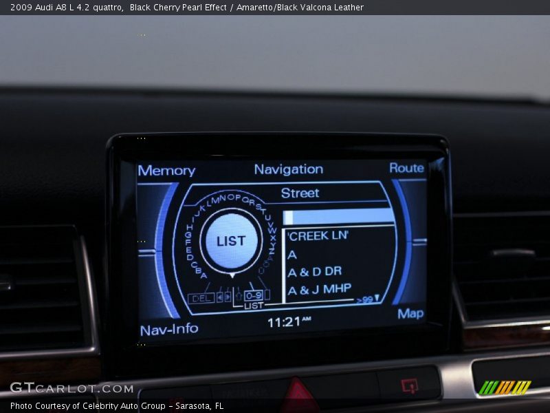 Black Cherry Pearl Effect / Amaretto/Black Valcona Leather 2009 Audi A8 L 4.2 quattro