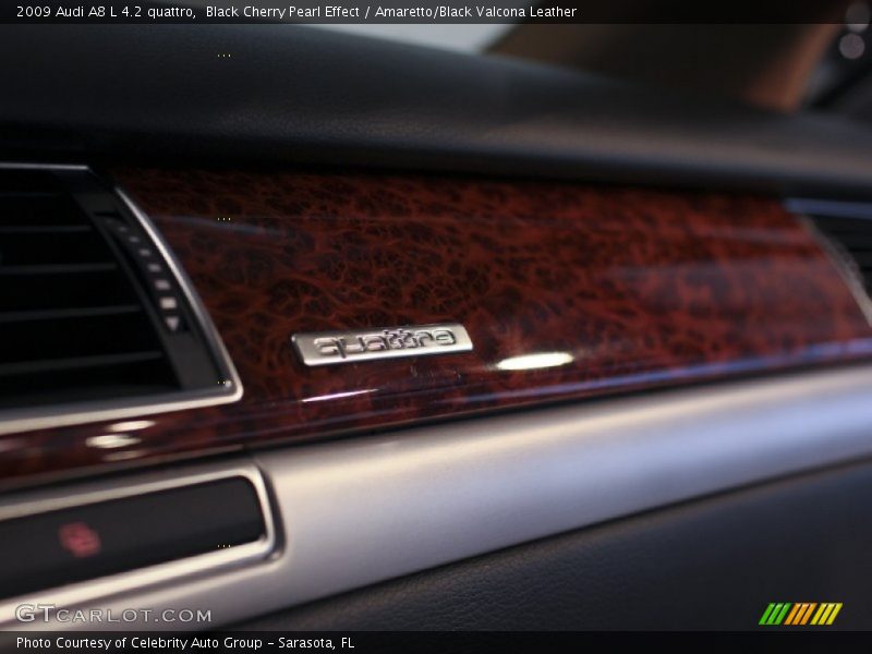 Black Cherry Pearl Effect / Amaretto/Black Valcona Leather 2009 Audi A8 L 4.2 quattro