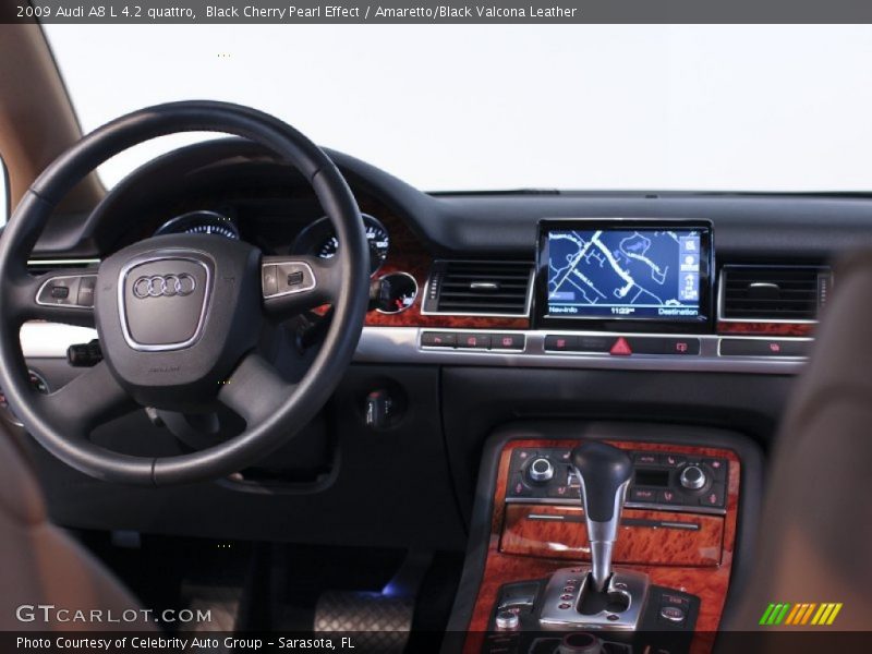 Black Cherry Pearl Effect / Amaretto/Black Valcona Leather 2009 Audi A8 L 4.2 quattro
