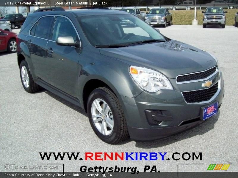 Steel Green Metallic / Jet Black 2012 Chevrolet Equinox LT