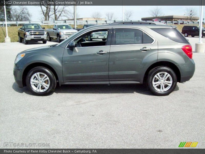 Steel Green Metallic / Jet Black 2012 Chevrolet Equinox LT
