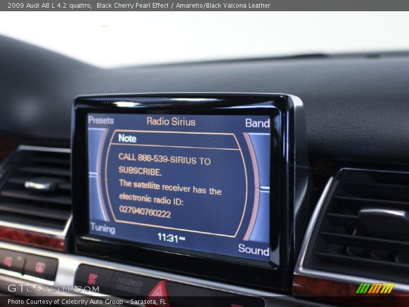Black Cherry Pearl Effect / Amaretto/Black Valcona Leather 2009 Audi A8 L 4.2 quattro