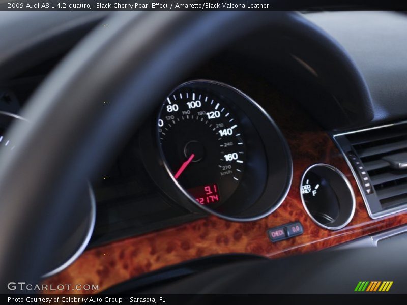 Black Cherry Pearl Effect / Amaretto/Black Valcona Leather 2009 Audi A8 L 4.2 quattro