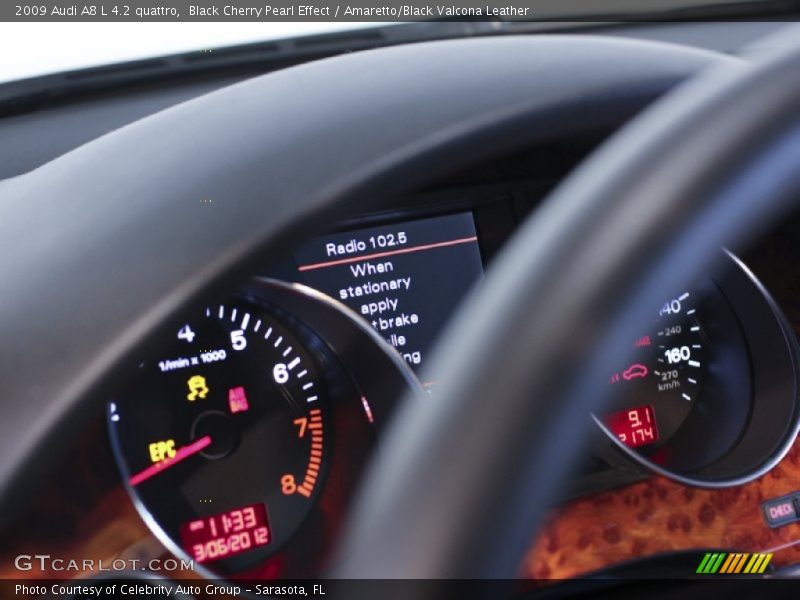 Black Cherry Pearl Effect / Amaretto/Black Valcona Leather 2009 Audi A8 L 4.2 quattro