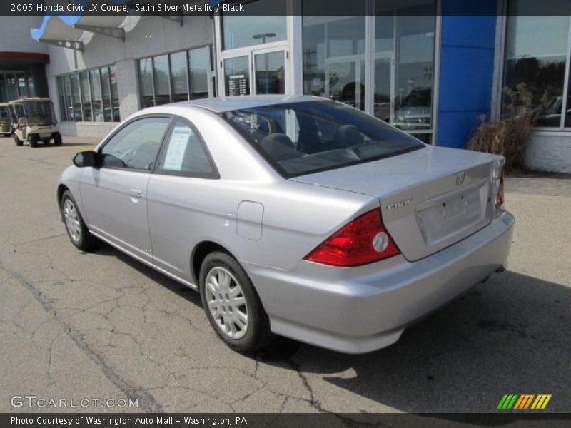 Satin Silver Metallic / Black 2005 Honda Civic LX Coupe