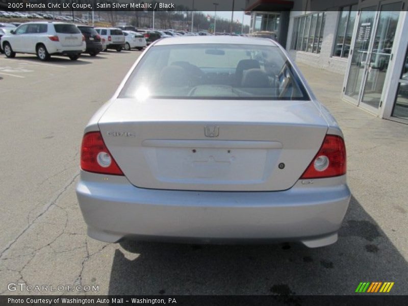 Satin Silver Metallic / Black 2005 Honda Civic LX Coupe