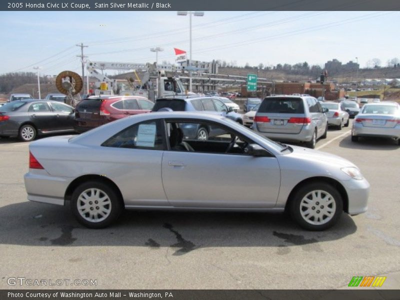 Satin Silver Metallic / Black 2005 Honda Civic LX Coupe