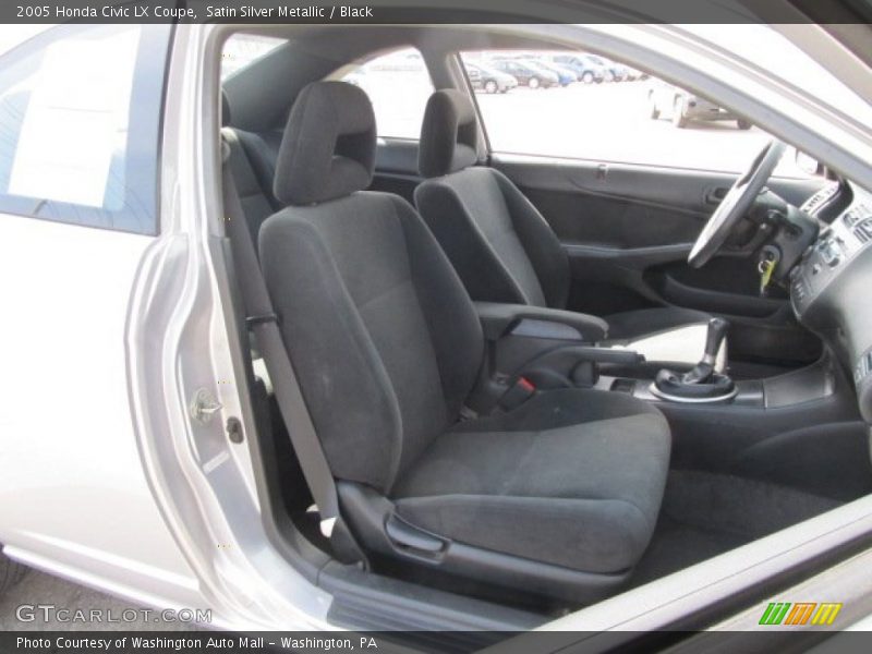 Satin Silver Metallic / Black 2005 Honda Civic LX Coupe