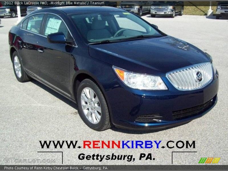 Midnight Blue Metallic / Titanium 2012 Buick LaCrosse FWD