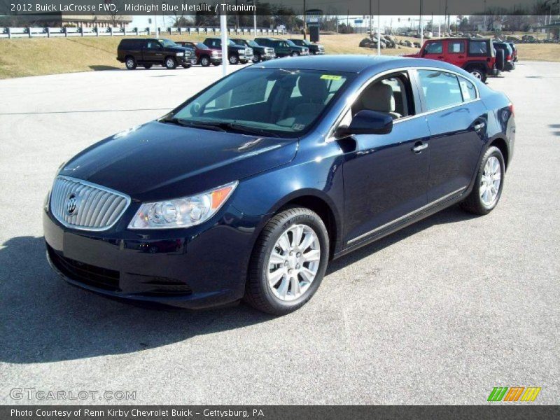 Midnight Blue Metallic / Titanium 2012 Buick LaCrosse FWD